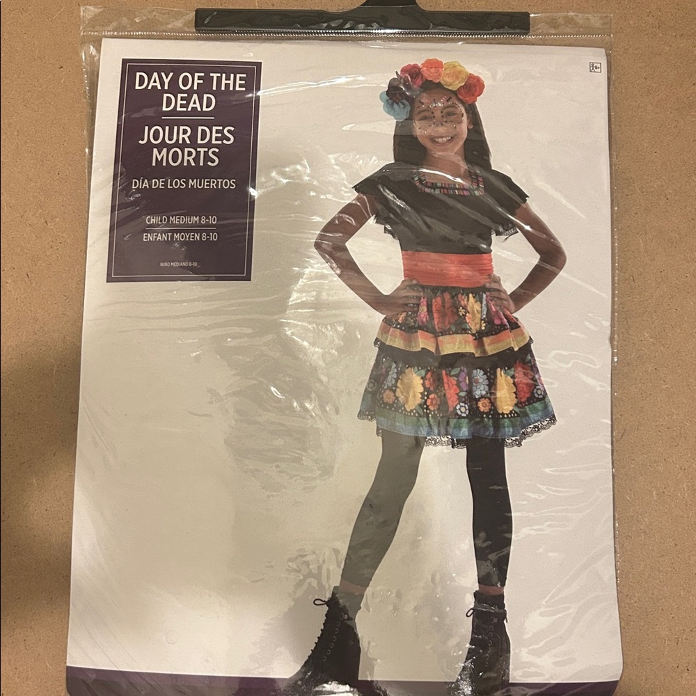 Dreamworks Day of the Dead Kids Costume with Red and Black